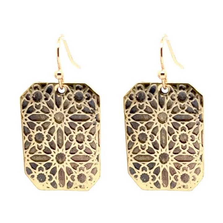 Art Deco Starburst Earrings #129a for wholesale by Pattie Parkhurst Jewelry