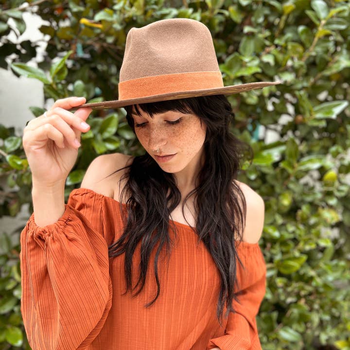 Wild as Heck - Wholesale Fedora - Women's - The Kingsley (rancher hat, unique hat, women artist)