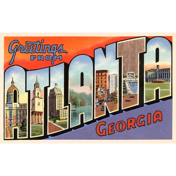 Impression d'art GA-07 Salutations d'Atlanta pour la vente par Found Image Press