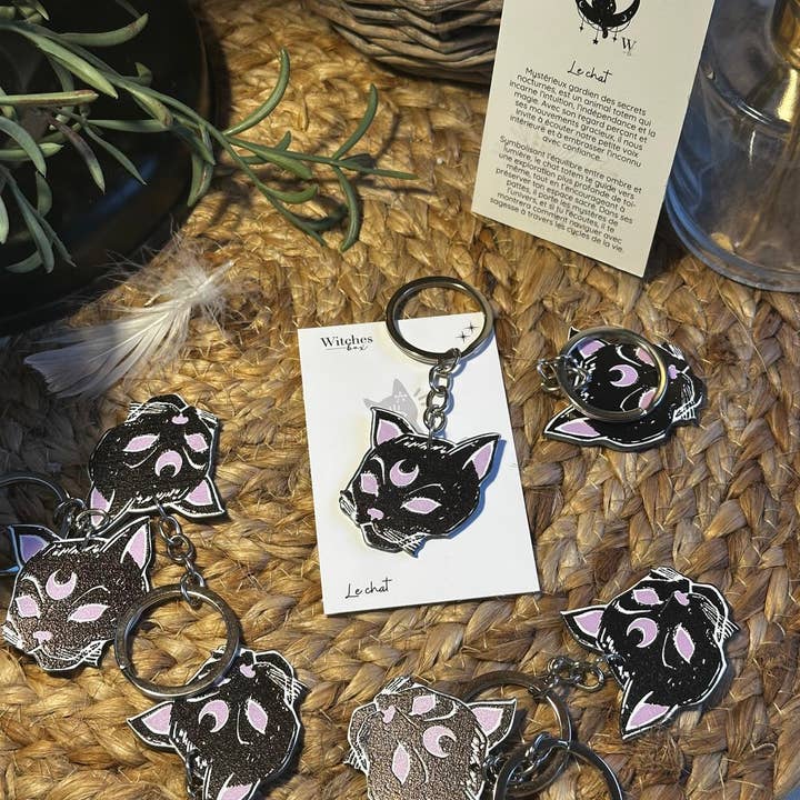 Witches box – Engroshandel Nøglering - Unisex – Cat totem dyr nøglering1
