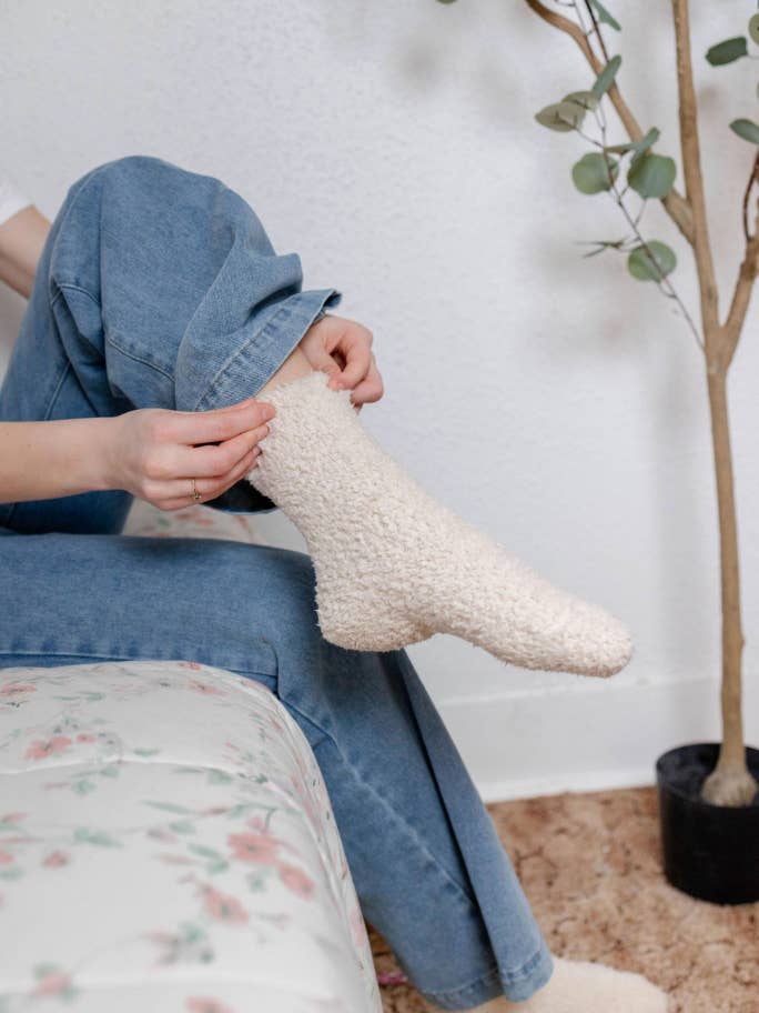 Whim and Whimsy Gift Co. - Wholesale Socks - Women's - Women's Holiday Cozy Socks with Jingle bell4