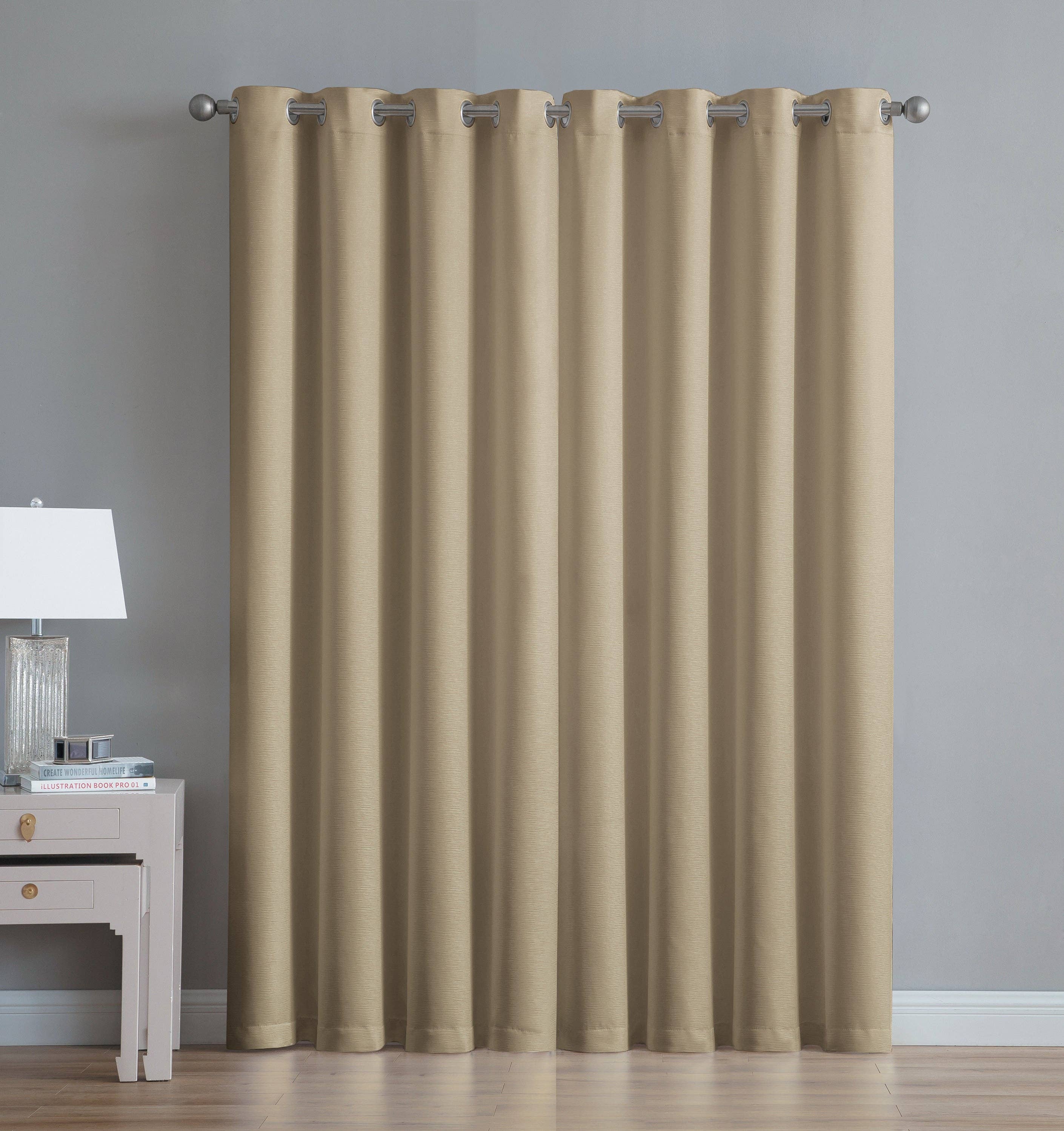 Linen Mart – wholesale Curtain – Abstract Grommet Top Thermal Insulated Blackout Window Curta10