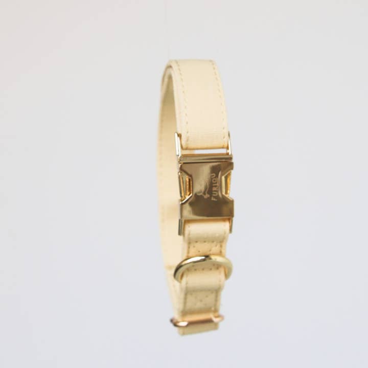 Furlou - Wholesale Pet Collar - Dog - 'Cream Ivory' - Dog Collar
