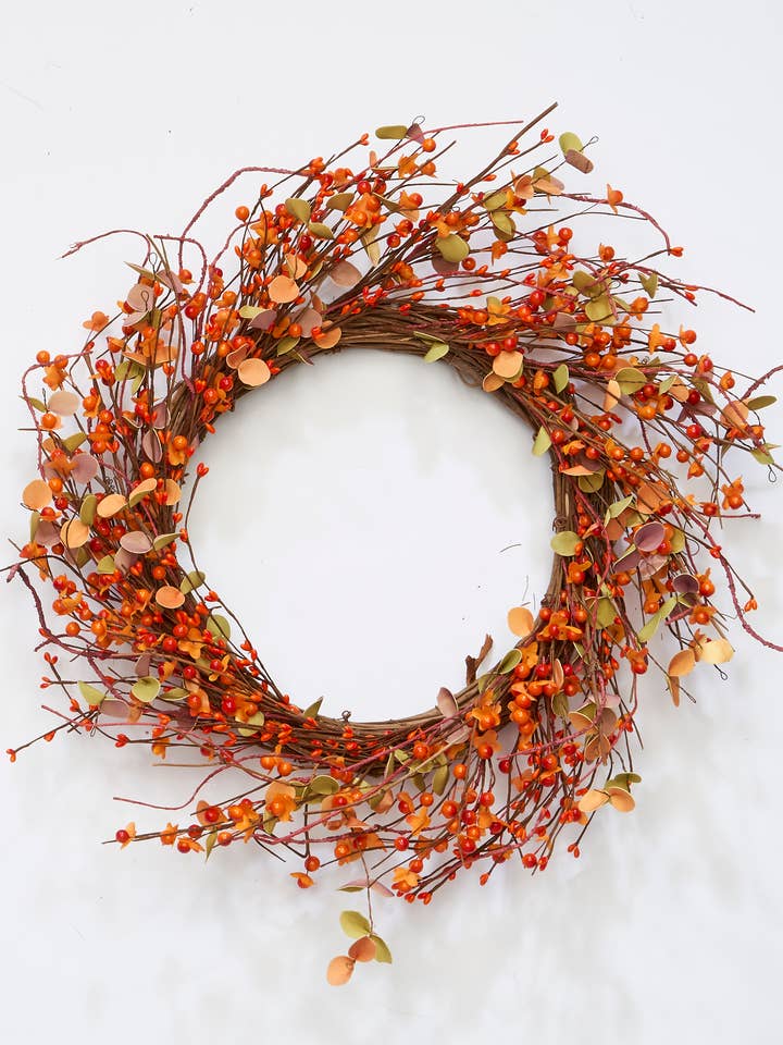 22" Bittersweet Berry Wreath for wholesale by WORTH IMPORTS