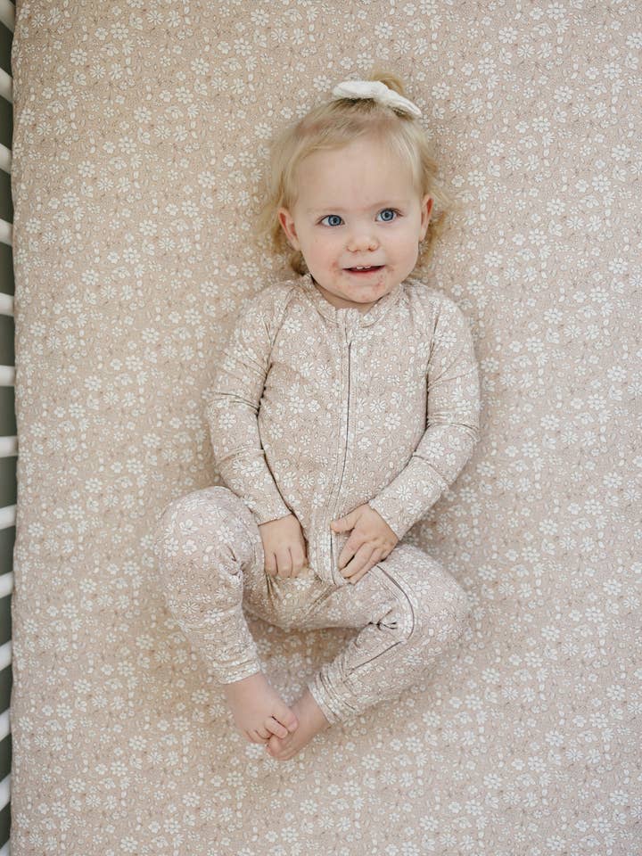 Little Joy Co. - Wholesale Sleepsuit - Baby - Dainty Ditsy Bamboo Zippy Romper0