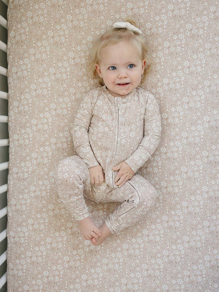 Little Joy Co. - Wholesale Sleepsuit - Baby - Dainty Ditsy Bamboo Zippy Romper
