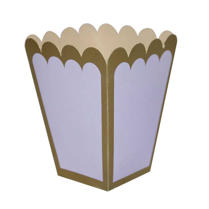 Pastel Lilac Pop Corn Box Set ( 6 count) for wholesale by MI FIESTA