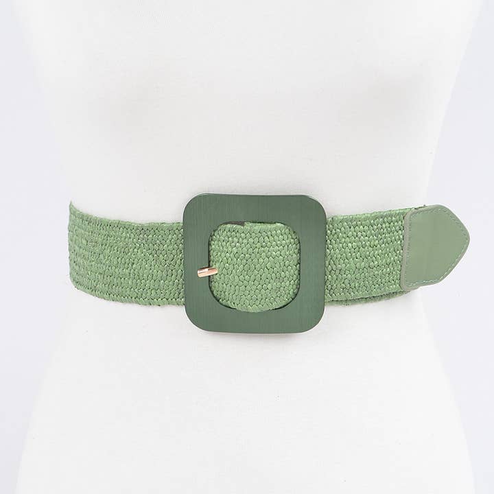 3AM BY H&D ACCESSORIES - Wholesale Belt - Women's - Faux Straw Elastic Belt