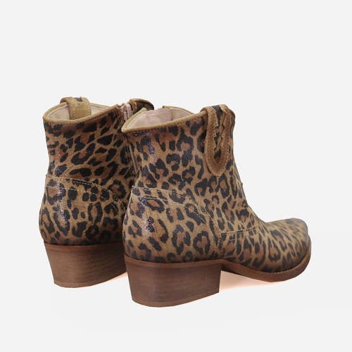 Leopardo Women's Leather Ankle Boots West E186 Suede Leopard Moma for wholesale on Faire3