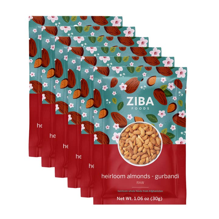 Ziba Foods - Wholesale Nuts - Heirloom Almond Gurbandi (Raw) Single-Serve Snack Vegan 1 oz