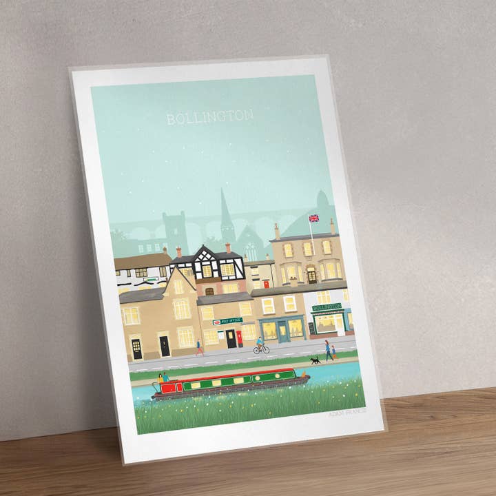 Bollington Art Print for wholesale by Adam Francis Illustrator