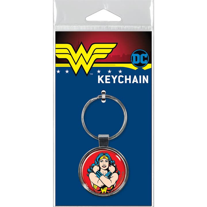 DC Comics Wonder Woman on Red Keychains for wholesale by Ata-Boy