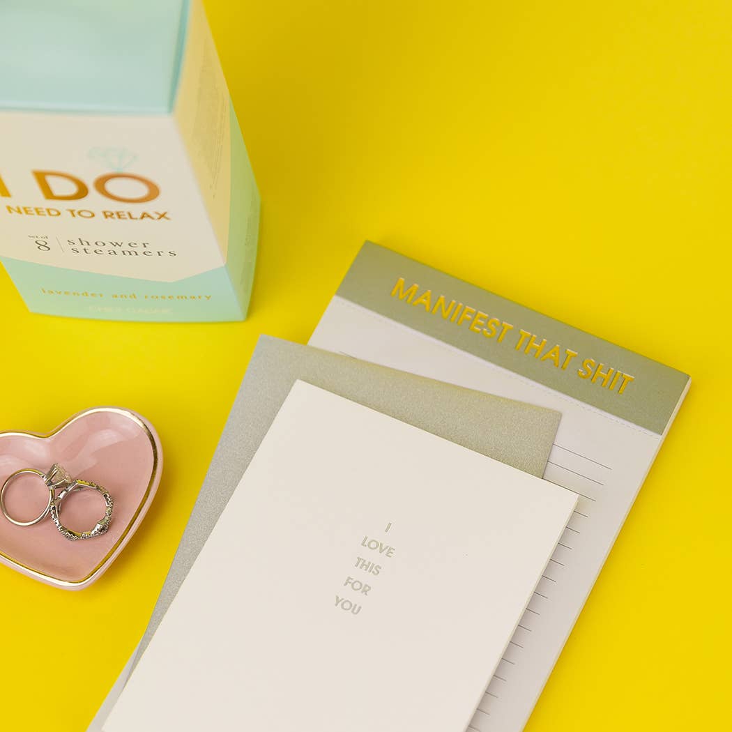 Chez Gagné – wholesale Anteckningsblock – Manifestera Det Där Skitet - Linjerad Anteckningsbok - Silver - 65 perforerade sidor - 5x83