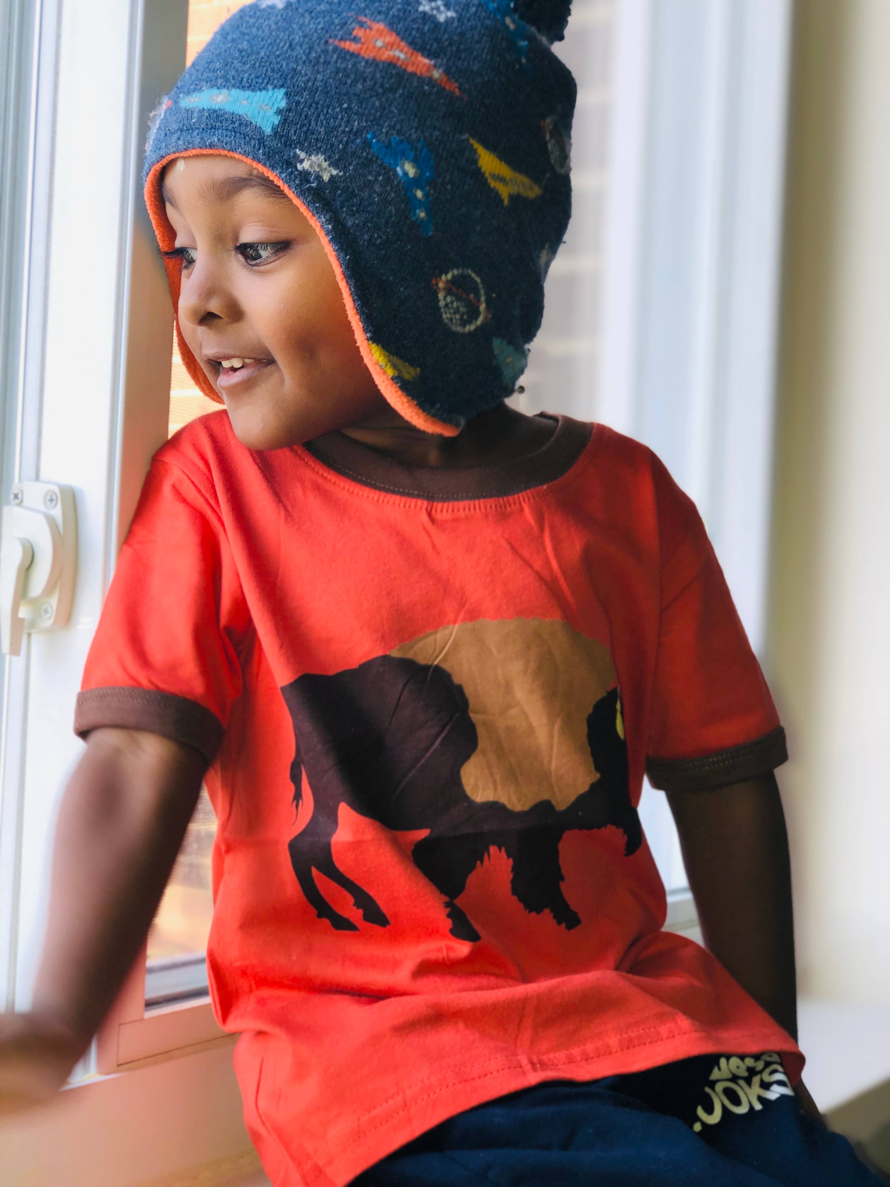 Doodle Pants – Engroshandel T-shirt - Børn – Buffalo Shirt - Western Toddler og Børnetøj
