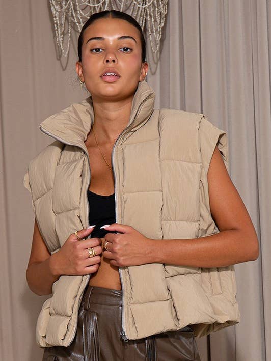 CHALECO ACOLCHADO SIN MANGAS DE GRAN TAMAÑO LT60775B para venta al por mayor de Rehab Lab