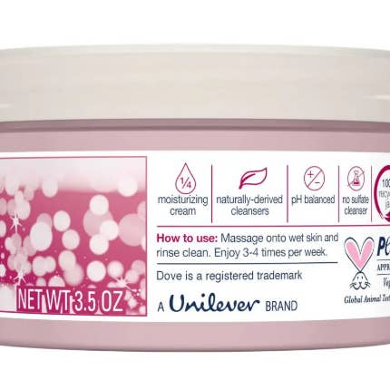 First Choice Buying - Wholesale Body Scrub/Exfoliant - Dove Limited Edition Body Scrub, Frosted Cranberry, 3.5 oz5