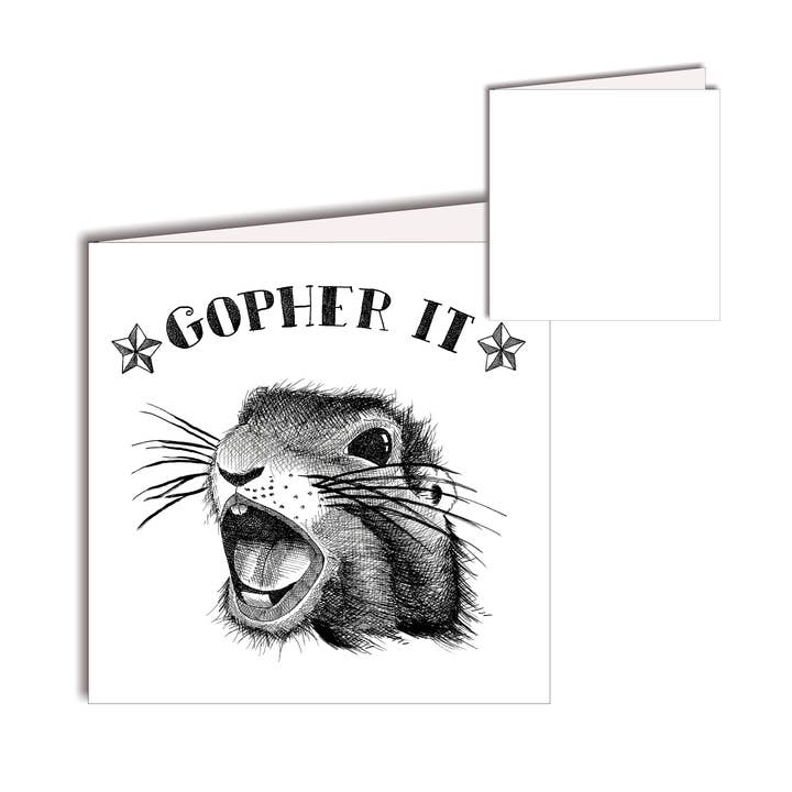 Gopher It verjaardagskaart-Blank Inside voor wholesale door All4Pun