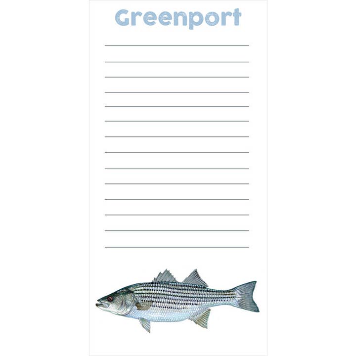 "Note Pad Greenport Striped Bass" – A Must-Have for Anglers for wholesale by Lilybart LLC