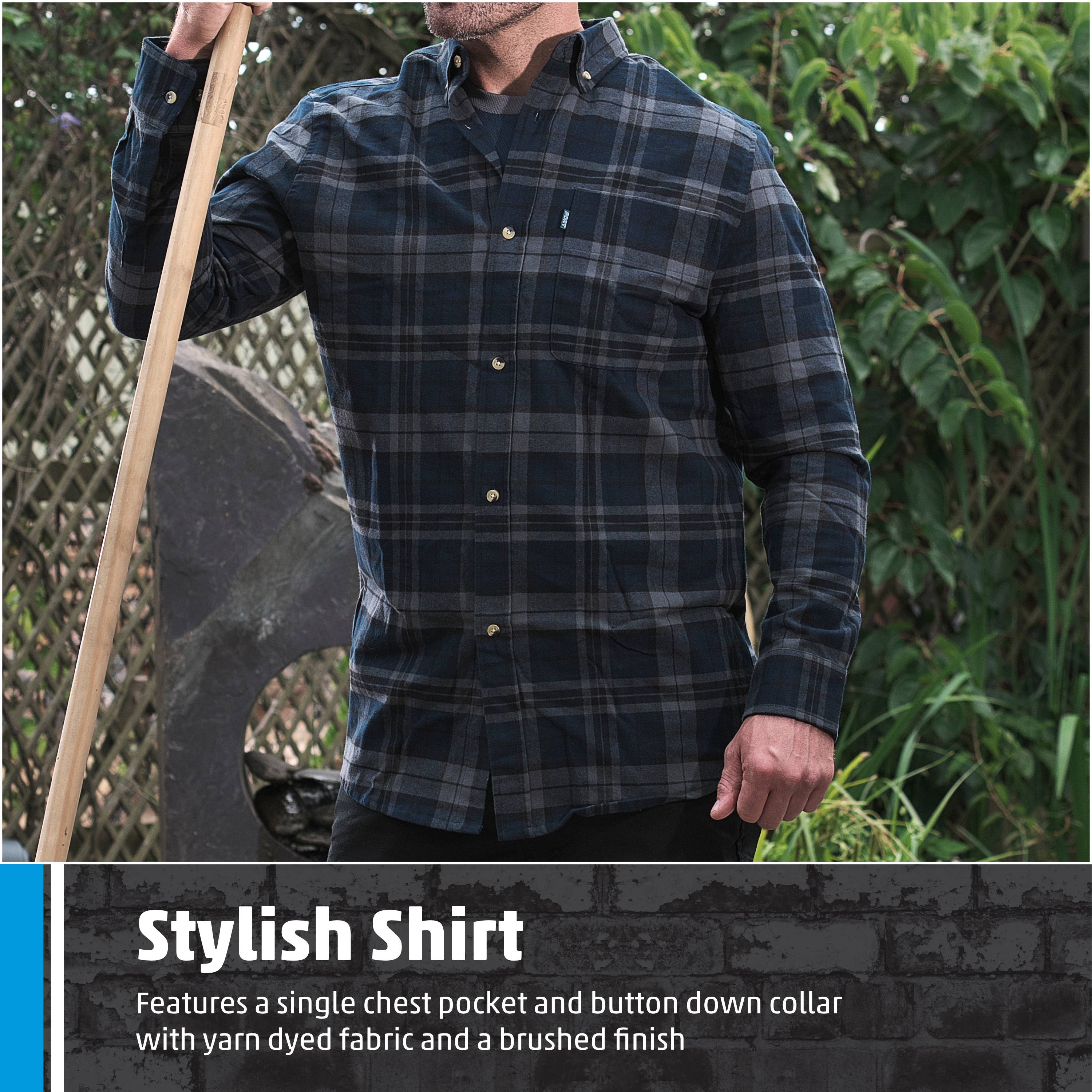 Navy Blue Fort Hyde Shirt, Navy, Long Sleeve Flannel Shirt, Versatile for wholesale on Faire4