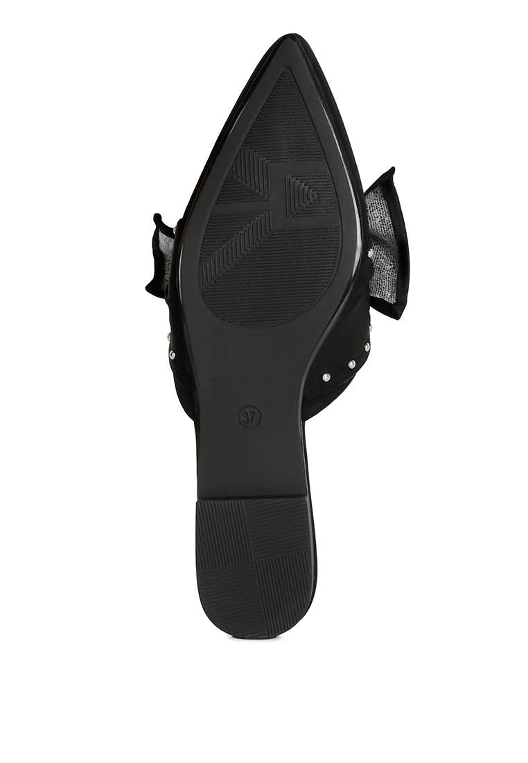 Rag Company - Wholesale Mules - Women's - Makeover Studded Bow Flat Mules3