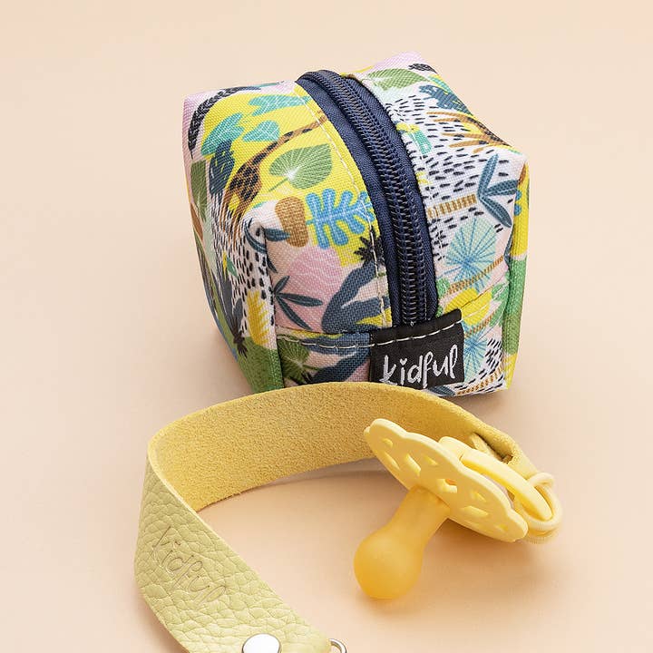 Clipe de chupeta de couro orgânico Kidful limão por atacado de Mamakido Dis Tic AS