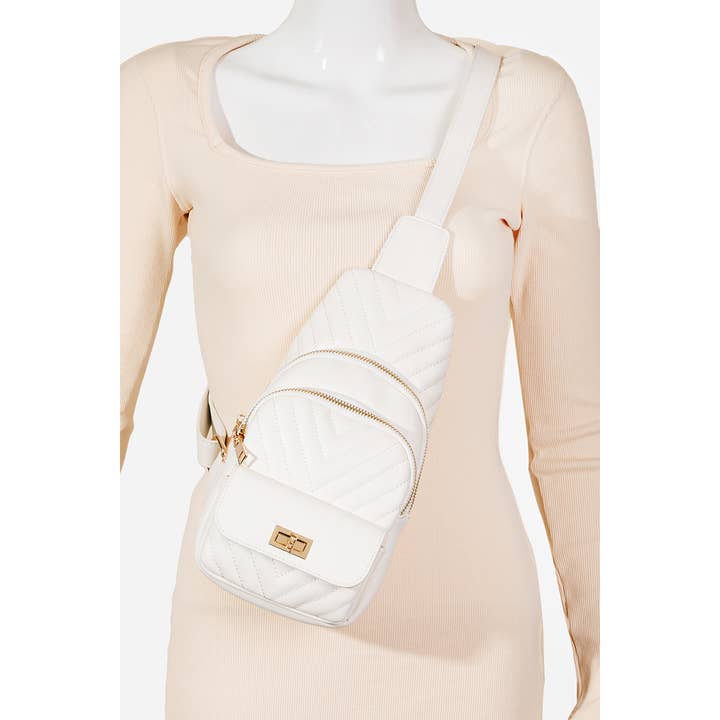 Collections by Fame Accessories - Wholesale Crossbody Bag - Women's - Leather Cushioned Sling Bag