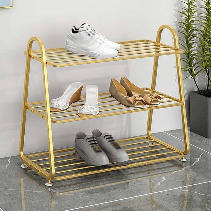 3-stöckiges Schuhregal aus Metall für den Großhandel von GoGlocal