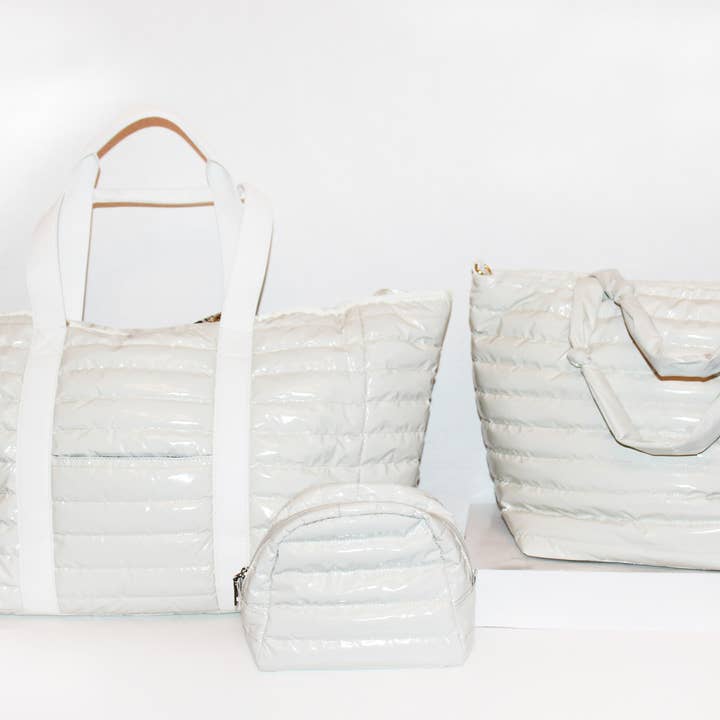 Lemonbella - Wholesale Weekender Bag - Women's - The Cassie Weekender Puffer Eggshell