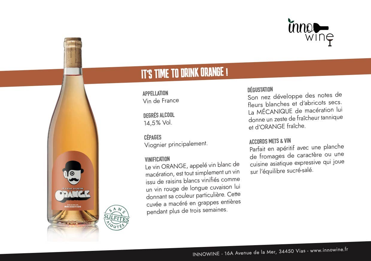 INNOWINE - Wholesale Natural Wine - ORANGE WINE It's time to drink Orange VDF white maceration2