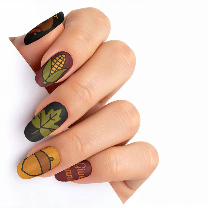 Uñas Postizas Noir de Acción de Gracias para venta al por mayor de FYNE BODY