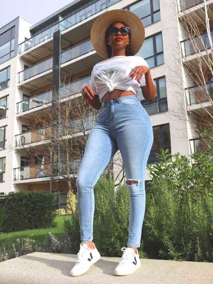 Høj Talje Shape Skinny Jeans Nødlidende for engroshandel hos SETSOFRAN London