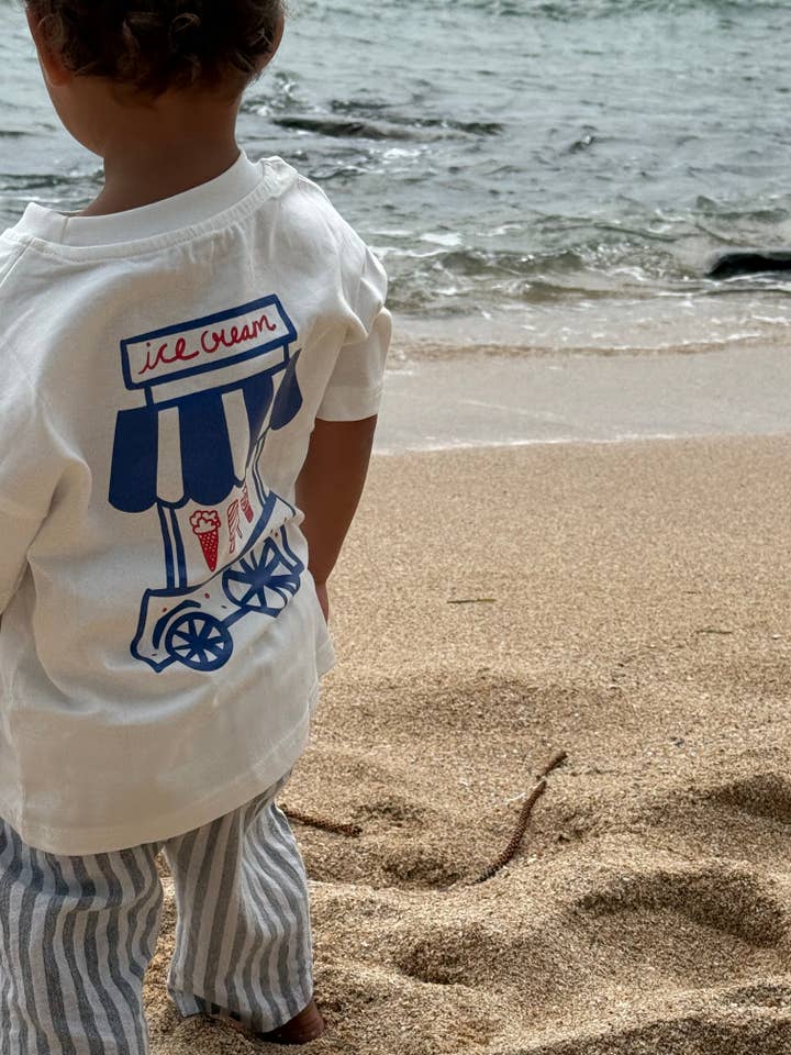 White Ice Cream Shop Tee for wholesale on Faire4