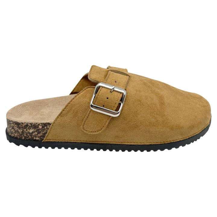 Rentoes - Wholesale Clogs - Women's - Classic Suede Buckle Slip-On Clogs 89115