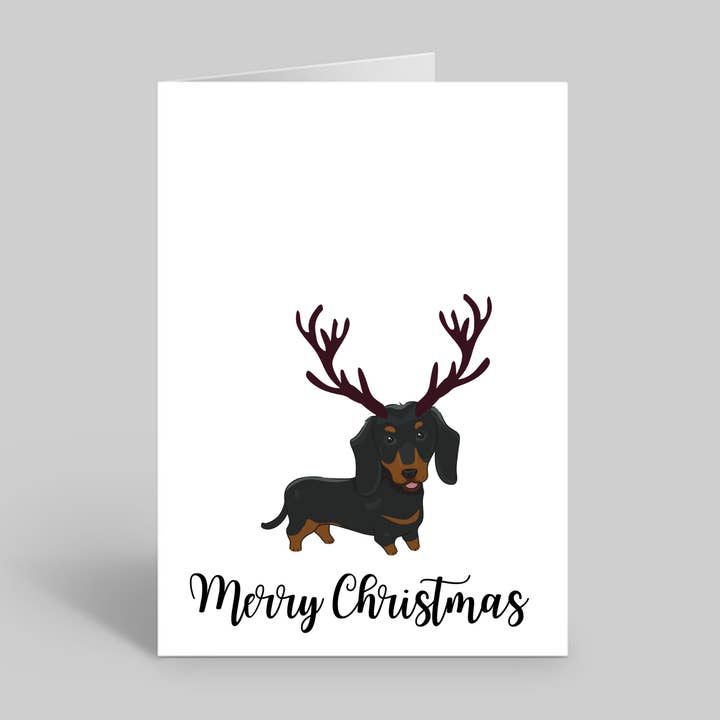 Set of 10 Dachshund Dog Christmas Cards - Envelopes Included for wholesale by We Are Positive Prints