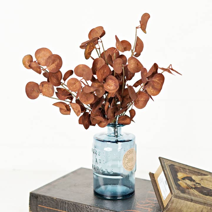 28313- 12in Bush-Foamy Silver Dollar Leaves-Coffee for wholesale by Impressive Enterprises, Inc.