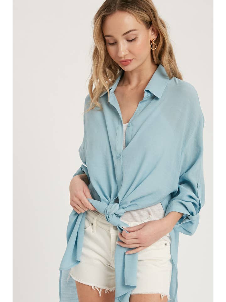 Bluivy – Camisa com botões no colarinho – Mulher por atacado – CAMISA DE PALANGRE VENTILADA COM BOTÕES1