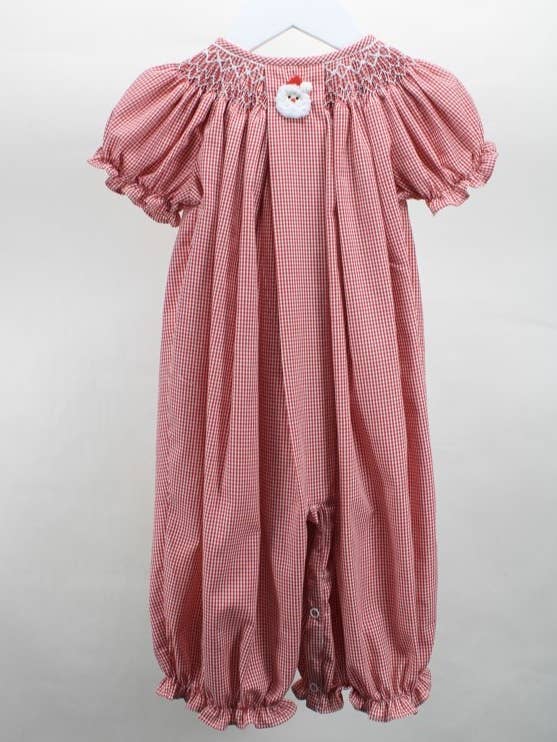 Baby Blessings Clothing - Wholesale Romper - Kids - Audrey White & Red Santa Romper
