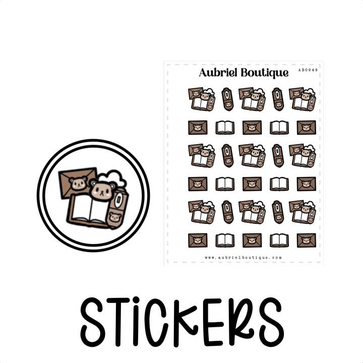STATIONERY LOVER, planner stickers — AB0949 for wholesale by AubrielBoutique