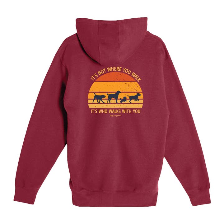 Never Walk Alone Unisex Zip Hoodie for wholesale by Dog is Good