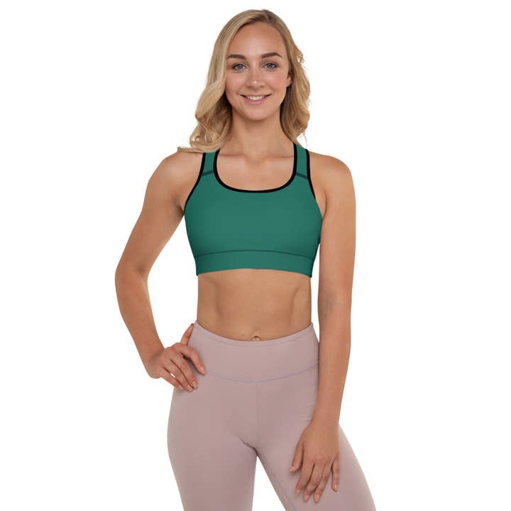 Brassière de sport rembourrée vert vif pour la vente par Rainbow City
