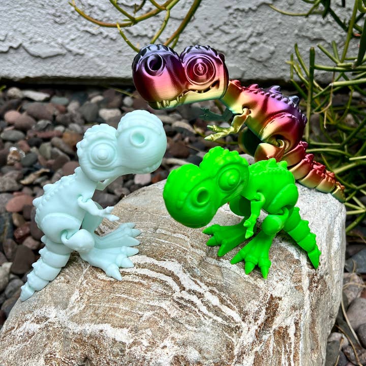 NumanPrints - Wholesale Fidget Toy - Kids - Flexi T-Rex Articulated Toy Cute Fun Birthday Gift