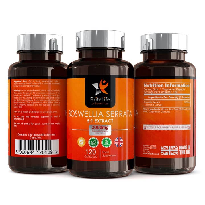 Boswellia Serrata Integratore Boswellia Serrata 2000 Mg – Estratto Di Incenso 5:1 In 120 Capsule Vegane Boswellia Per Articolazioni Vegana - Foto 13