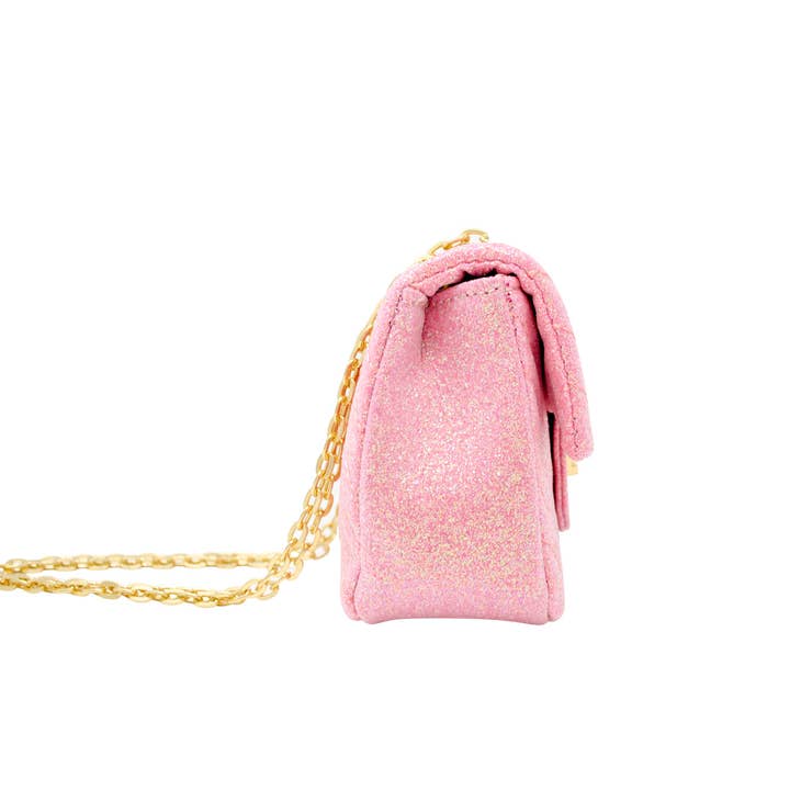 Pink Classic Glitter Wave Handbag for wholesale on Faire