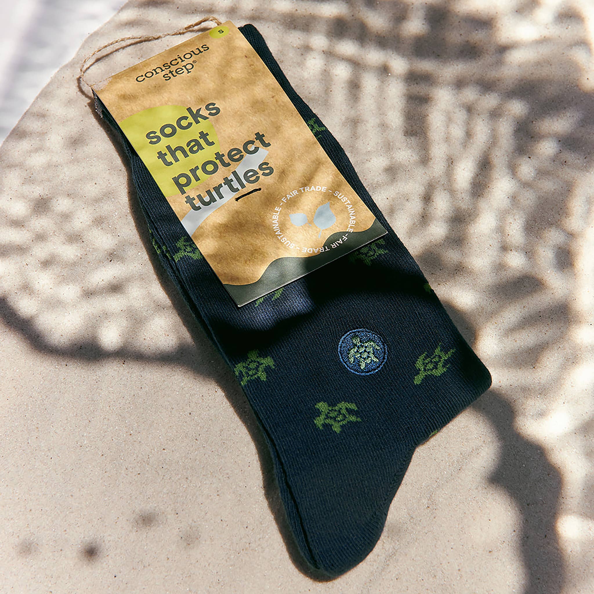 Default Socks that Protect Turtles (Navy Turtles) for wholesale on Faire4