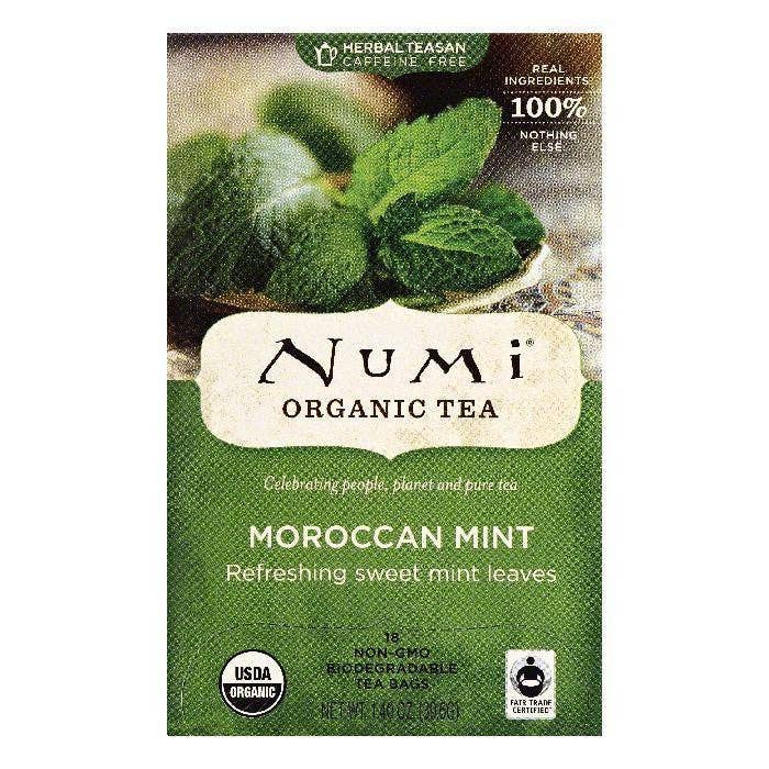 KeHE Distributors, LLC - Wholesale Tea Bags - Numi Bags Caffeine Free Moroccan Mint Organic Tea, 18 ea0
