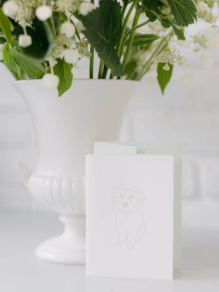 Biglietto di auguri con cane Paloma per la vendita all'ingrosso da parte di Paloma's Products