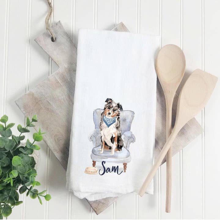 Australian Shepherd viskestykke for engroshandel hos The Preppy Pineapple Home