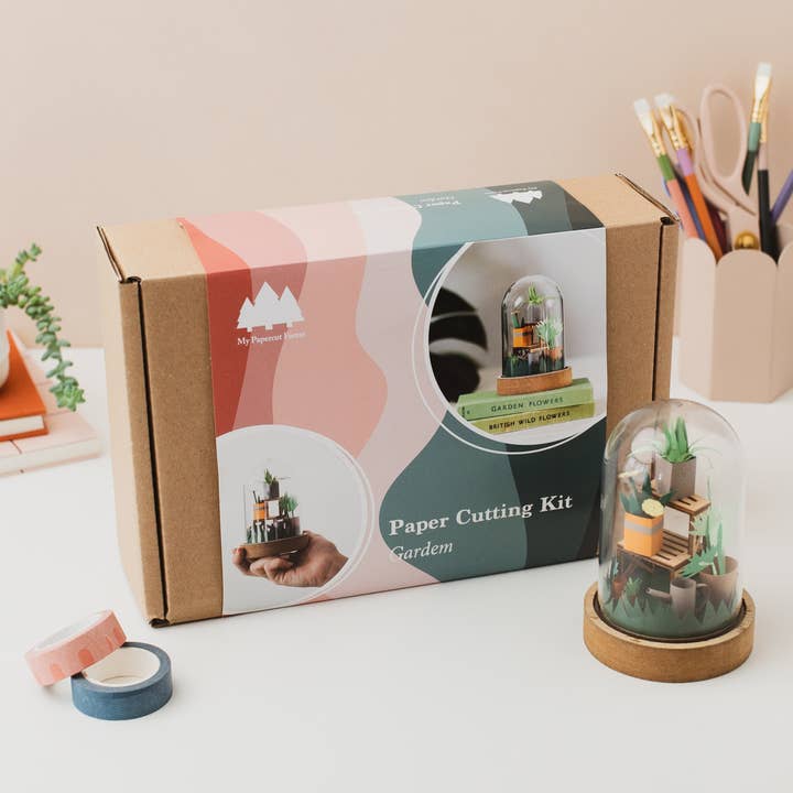 Paper garden craft kit, adult DIY creative craft kit for wholesale by My Papercut Forest