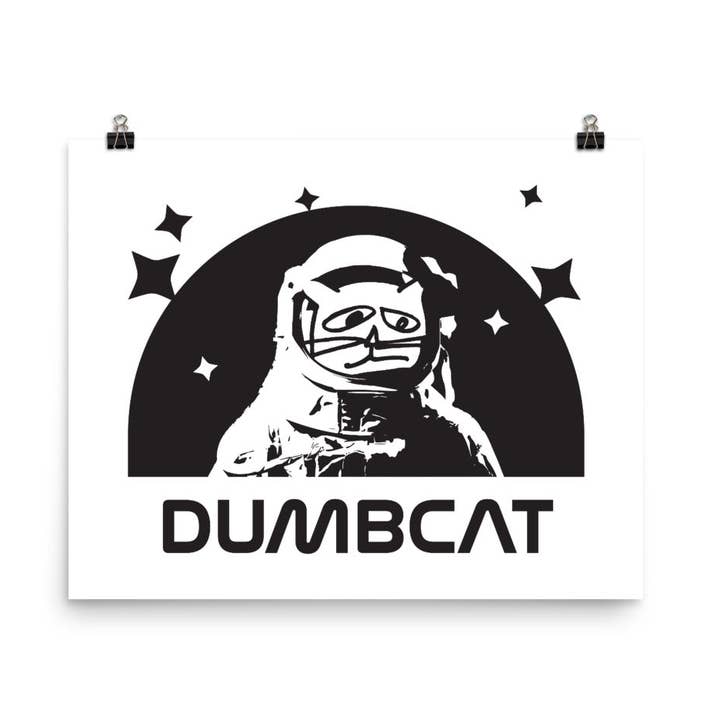 Affiche Astrocat pour la vente par dailydumbcat