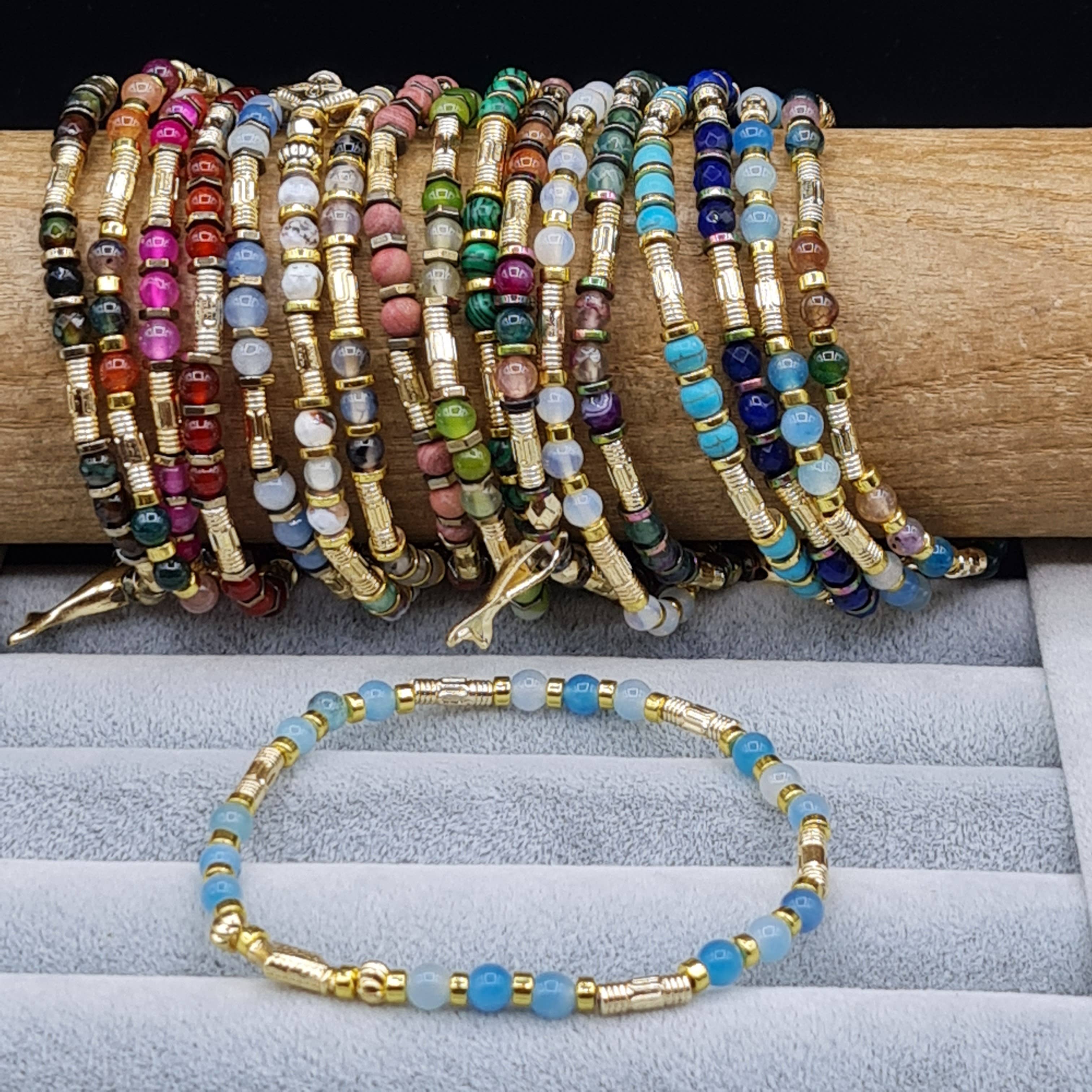 Mendoza – Pulseira de missangas por atacado – Pulseiras de pedras preciosas, pulseiras boho, pulseiras de pedras mistas10